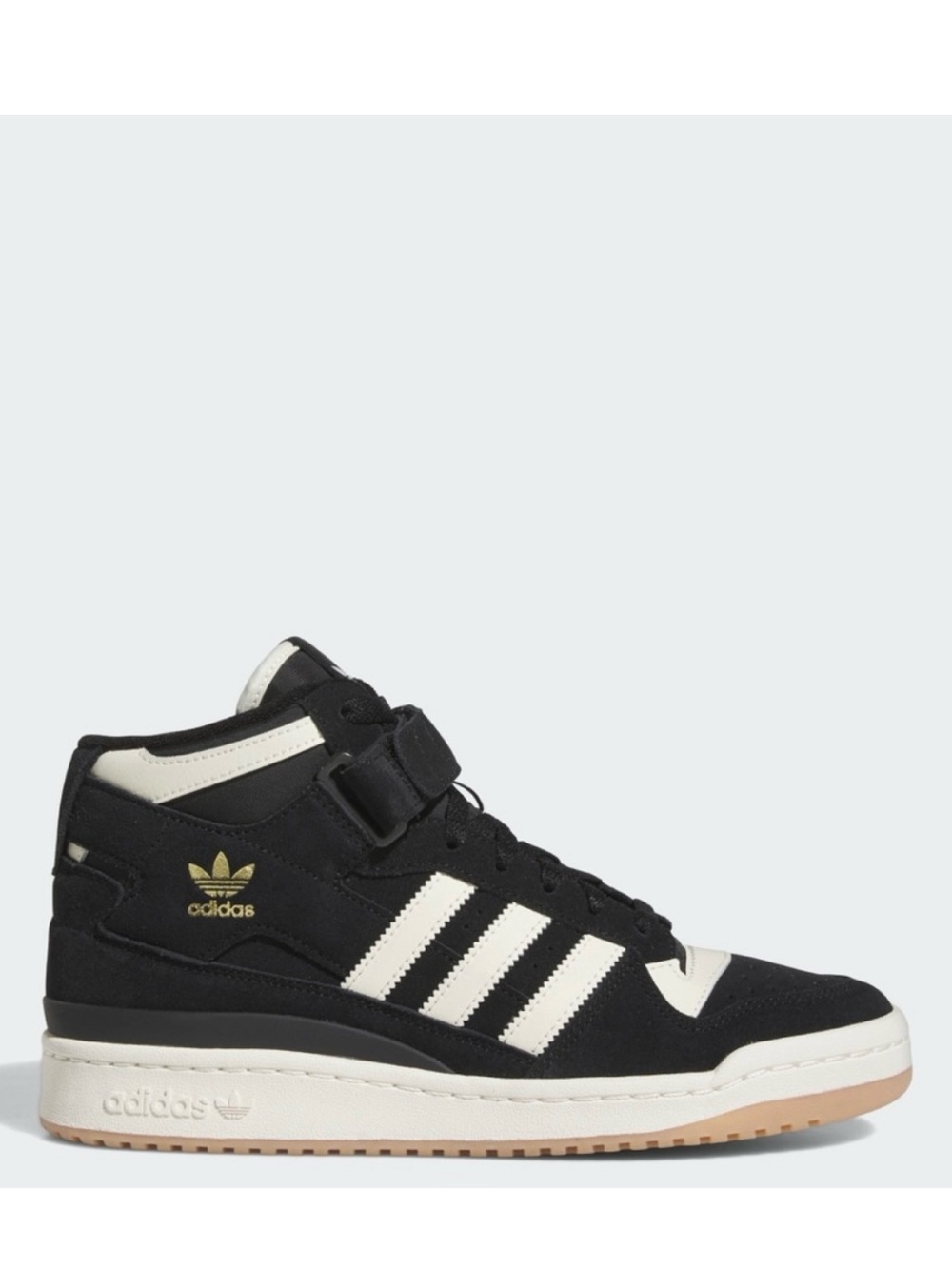 Adidas-Fz6252 Men’s Mid Black+Cream Gum Forum Suede casual sneaker.11